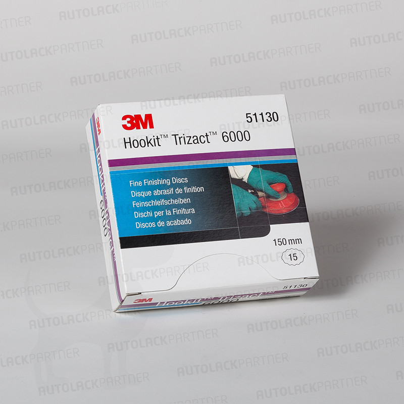 3M 51130 Hookit Trizact Schleifscheiben 150mm P6000 Grau