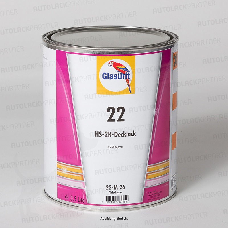 Glasurit 22-A126 2K Mischlack Reihe 22 3,5 Liter Abtönschwarz